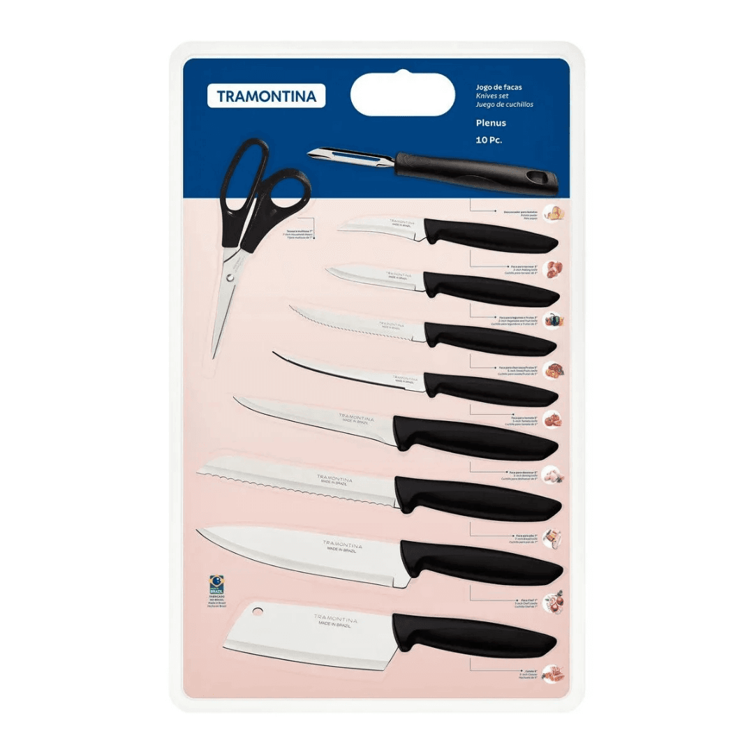 TRAMONTINA 10PC KNIVES SET PLENUS 23498/065