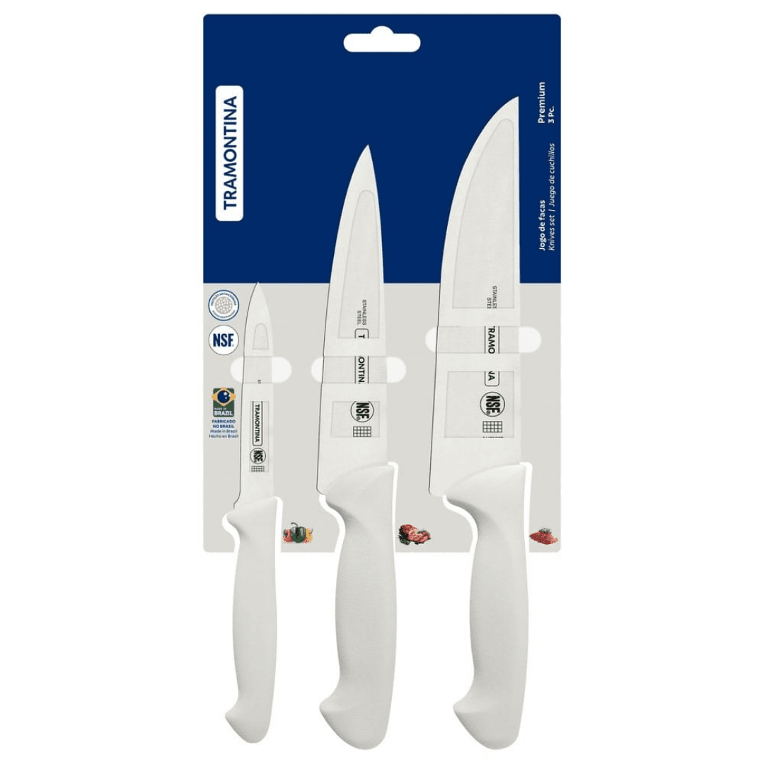 TRAMONTINA 3PC KNIVES SET PREMIUM 24499/811