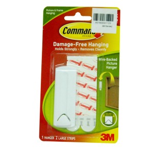 3M COMMAND WIRE-BACK PIC HANGER 1PC 2STR