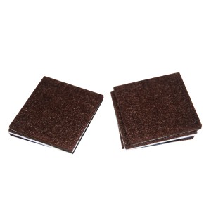 ADHESIVE FELT 28.5X28.5X2MM BROWN